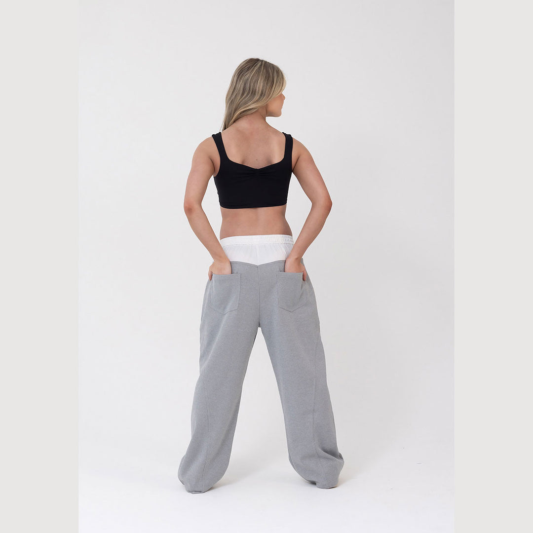 Studio 7 Dancewear Locky Children Track Pant Grey/White hip hop styling