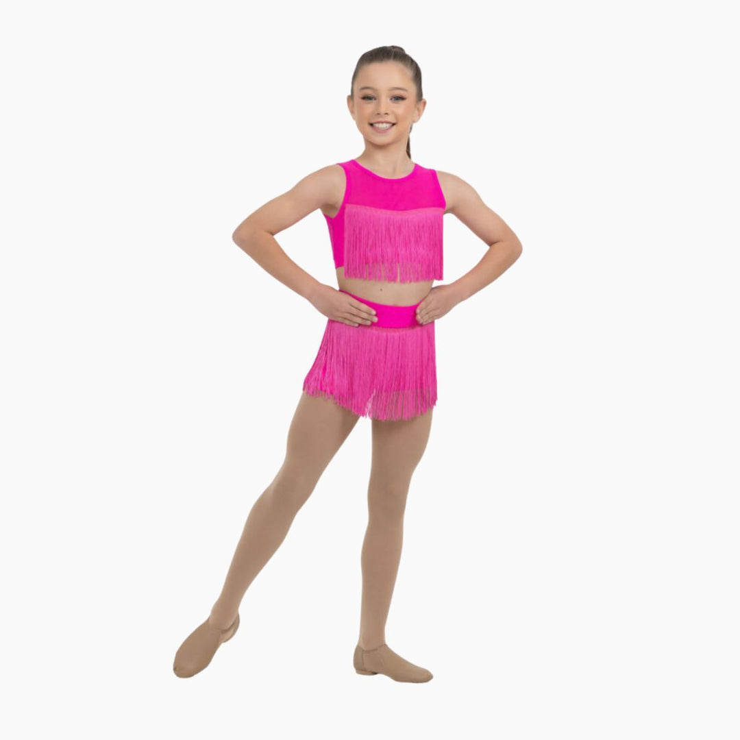 Studio 7 Dancewear Tassel Fringe Costume Crop Top Adult Size