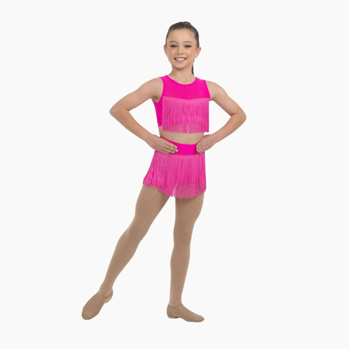 Studio 7 Dancewear Tassel Fringe Costume Crop Top Adult Size