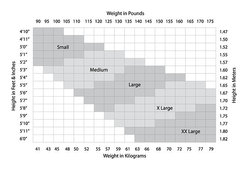 Capezio Tights Size Chart